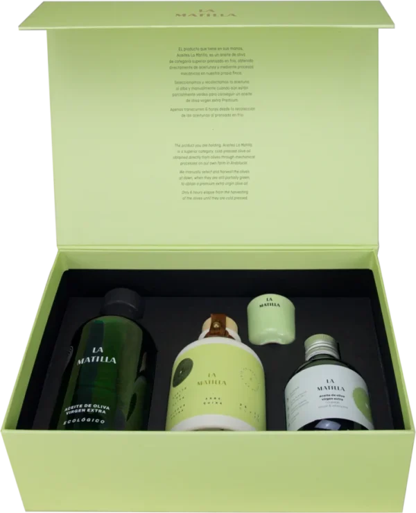Caja regalo de cata de La Matilla abierta