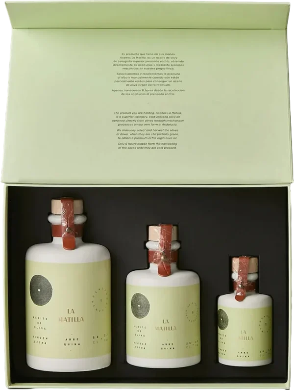Caja regalo Arbequina: 500, 250 y 100 ml de La Matilla