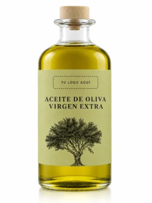Botella de AOVE con etiqueta personalizable: tu logo aquí